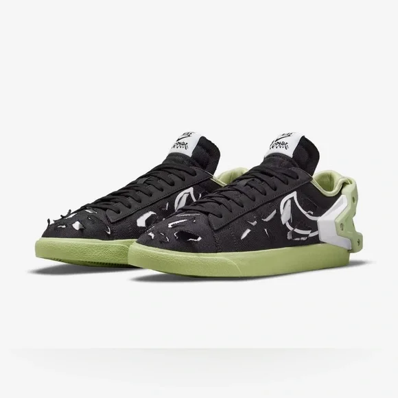 NEW Nike Acronym X Blazer Low Black Olive Aura & Accessories - Picture 1 of 5